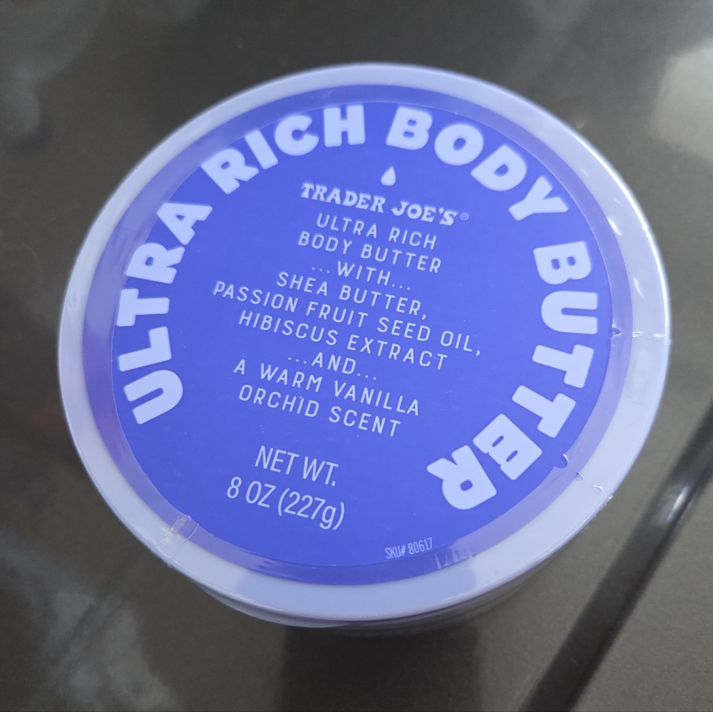 NEW Trader Joe’s ULTRA RICH Body Butter Vanilla Orchid Hibiscus Passion Fruit